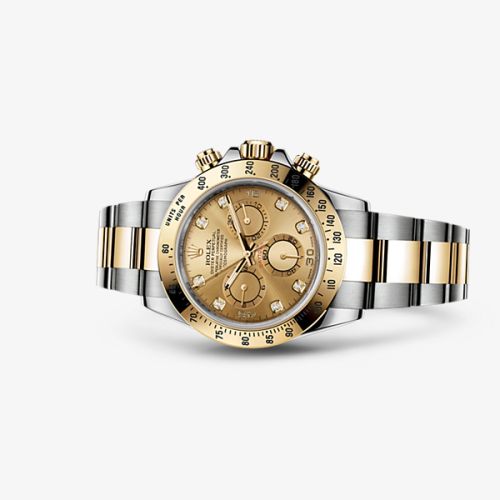 Rolex - 116523-0055 Cosmograph Daytona Rolesor / Champagne Diamond replica watch