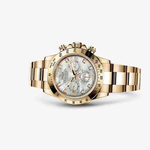 Rolex - 116528-0032 Daytona Yellow Gold Mother of Pearl Diamonds replica watch