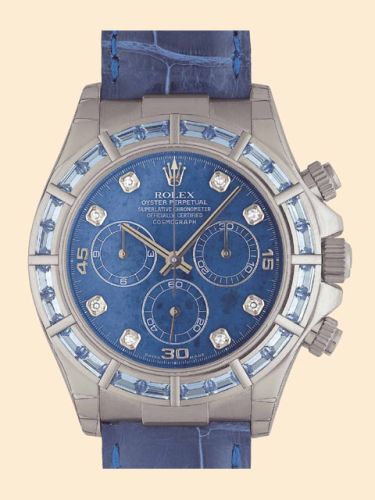 Rolex - 116589saci-0003 Daytona White Gold Blue Sapphire Strap Sodalite Diamond replica watch