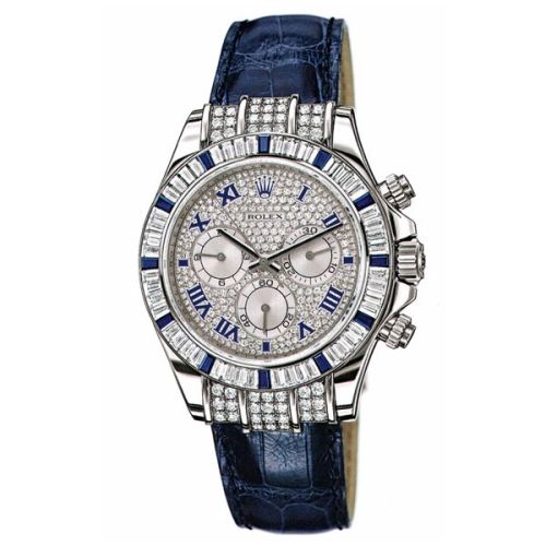 Rolex - 11659912sa Daytona White Gold Diamond Sapphire Strap replica watch