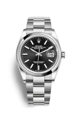 Rolex - 126200-0004 Datejust 36 Stainless Steel / Domed / Black / Oyster replica watch - Click Image to Close