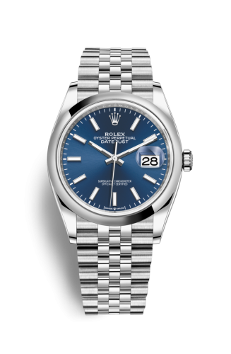 Rolex - 126200-0005 Datejust 36 Stainless Steel / Domed / Blue / Jubilee replica watch - Click Image to Close