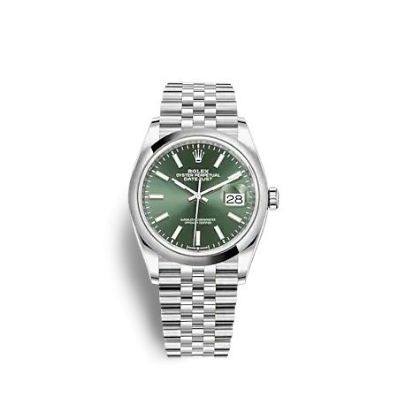 Rolex - 126200-0023 Datejust 36 Stainless Steel - Domed / Green / Jubilee replica watch