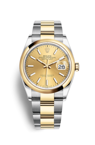 Rolex - 126203-0016 Datejust 36 Stainless Steel / Yellow Gold / Smooth / Champagne / Oyster replica watch - Click Image to Close