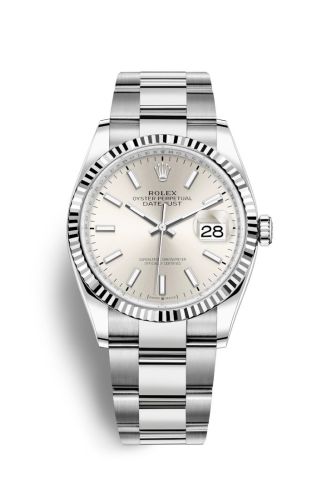 Rolex - 126234-0014 Datejust 36 Stainless Steel / Fluted / Silver / Oyster replica watch - Click Image to Close