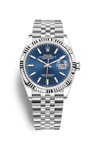 Rolex - 126234-0017 Datejust 36 Stainless Steel / Fluted / Blue / Jubilee replica watch