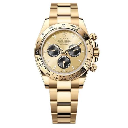 Rolex - 126508-0006 Cosmograph Daytona Yellow Gold / Golden - Black / Oyster replica watch