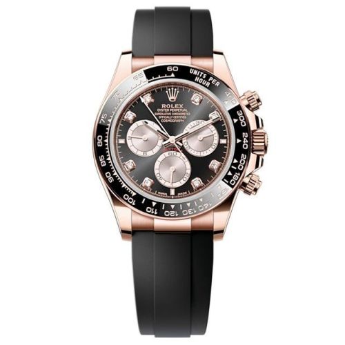 Rolex - 126515LN-0004 Cosmograph Daytona Everose - Cerachrom / Black - Sundust- Diamond / Oysterflex replica watch - Click Image to Close