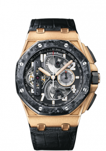 replica Audemars Piguet - 26288OF.OO.D002CR.01 Royal Oak Offshore Tourbillon Chronograph Pink Gold watch - Click Image to Close