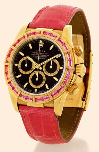 Rolex - 16588safu-0001 Daytona Zenith Yellow Gold Pink Sapphire Black replica watch