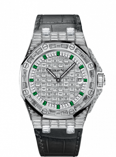 replica Audemars Piguet - 67543BC.ZZ.D002CR.01 Royal Oak OffShore 67543 Lady Quartz Emerald Hour watch