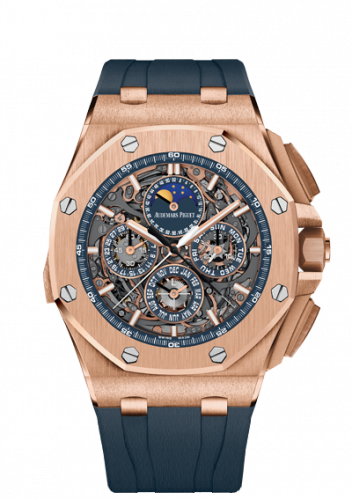 replica Audemars Piguet - 26571OR.OO.A027CA.01.99 Royal Oak OffShore 26571 Grande Complication Pink Gold / Blue watch