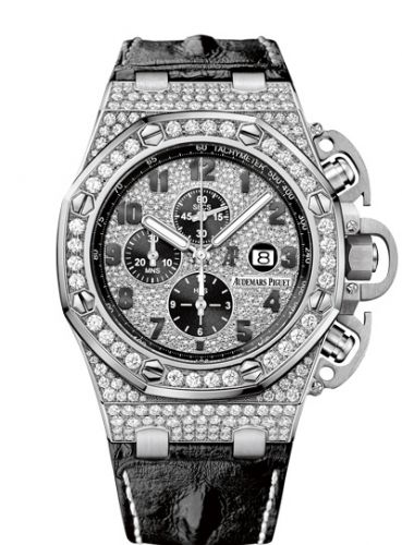 replica Audemars Piguet - 26215BC.ZZ.A101CR.01 Royal Oak OffShore 26215 T3 White Gold / Diamond watch