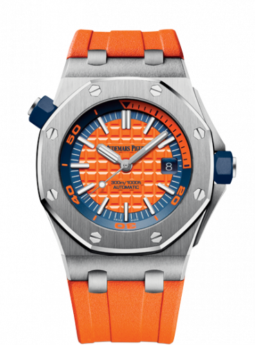 replica Audemars Piguet - 15710ST.OO.A070CA.01 Royal Oak Offshore Diver Stainless Steel / Orange watch