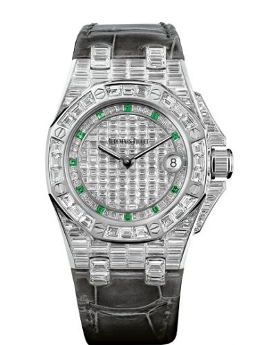 replica Audemars Piguet - 67543BC.ZZ.D204CR.01 Royal Oak OffShore 67543 Lady Quartz Emerald Hour watch - Click Image to Close