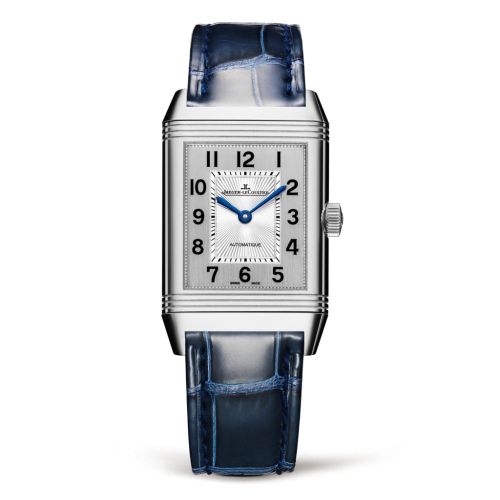 replica watch Jaeger-LeCoultre - 2578422 Reverso Classic Medium Duetto Stainless Steel / Silver / Alligator - Click Image to Close