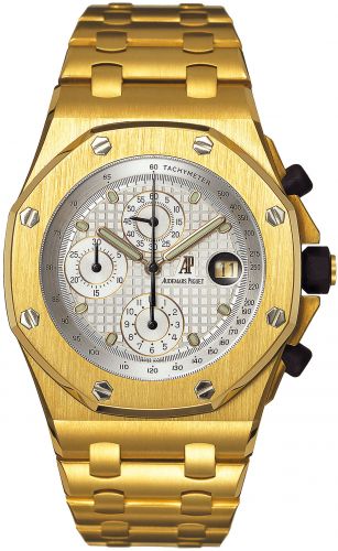 replica Audemars Piguet - 25721BA.O.1000BA.03 Royal Oak OffShore 25721 Chronograph Yellow Gold / Silver watch
