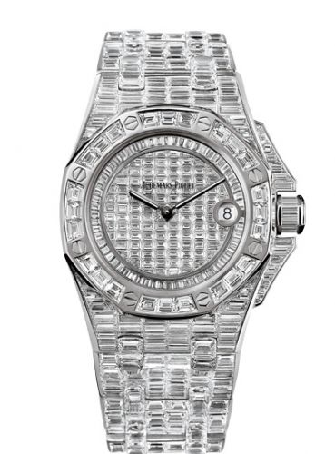 replica Audemars Piguet - 67543BC.ZZ.9185BC.01 Royal Oak OffShore 67543 Lady Quartz Full Baguette watch