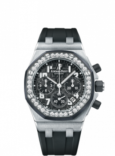 replica Audemars Piguet - 26048SK.ZZ.D002CA.01 Royal Oak OffShore 26048 Lady Chronograph Stainless Steel / Black watch