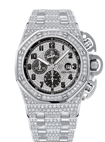 replica Audemars Piguet - 26215BC.ZZ.1239BC.01 Royal Oak OffShore 26215 T3 White Gold / Diamond / Bracelet watch
