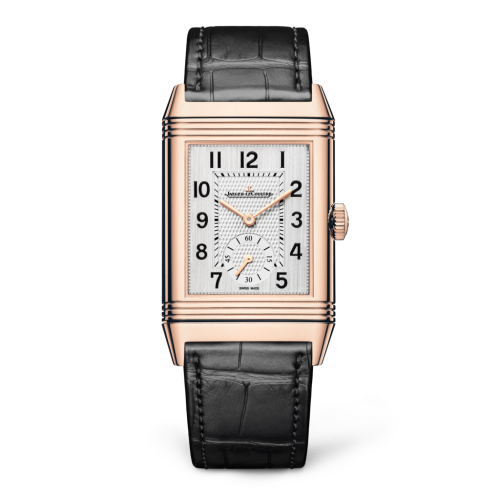 replica watch Jaeger-LeCoultre - 3842520 Reverso Classic Large Duoface Pink Gold / Silver / Alligator - Click Image to Close