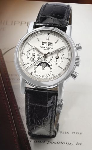 replica Patek Philippe - 3970EG-016 Perpetual Calendar Chronograph 3970 White Gold / Silver watch