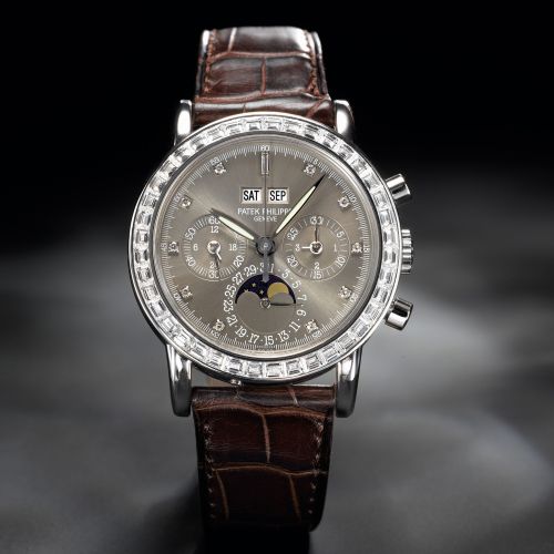 replica Patek Philippe - 3990P-XX1 Perpetual Calendar Chronograph 3990 Platinum / Slate watch