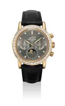 replica Patek Philippe - 3990R-0XX Perpetual Calendar Chronograph 3990 Rose Gold / Slate watch
