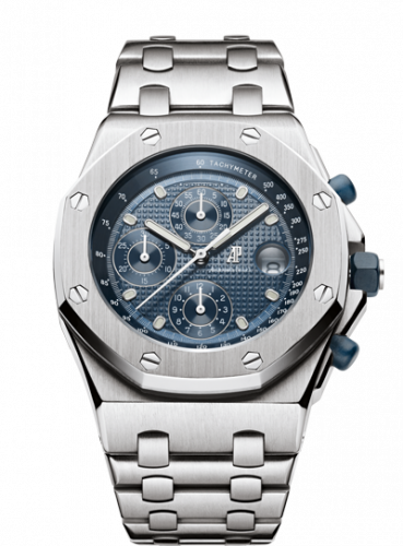 Replica Audemars Piguet - 25721ST.OO.1000ST.01 Royal Oak OffShore 25721 Chronograph Stainless Steel / Blue watch - Click Image to Close
