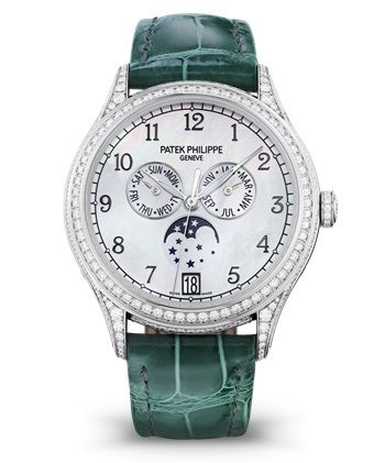 replica Patek Philippe - 4948G-010 Annual Calendar 4948 White Gold Black Mother of Pearl watch