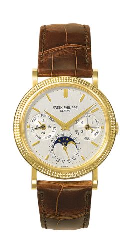 replica Patek Philippe - 5039J-001 Perpetual Calendar 5039 Yellow Gold / Silver watch