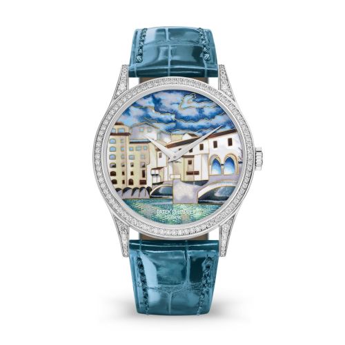 replica Patek Philippe - 5077/100G-031 Calatrava 5077G Italian Scenes / Ponte Vecchio watch