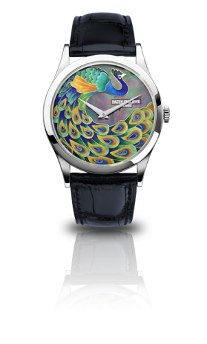 replica Patek Philippe - 5077P-069 Calatrava 5077 Peacocks watch
