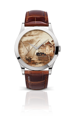replica Patek Philippe - 5089G-017 Calatrava Lakeside Scenes 5089 watch