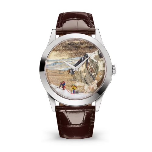 replica Patek Philippe - 5089G-059 Calatrava 5089 Swiss Alps / Roped Alpinists watch