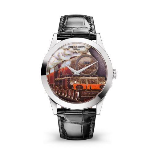 replica Patek Philippe - 5089G-075 Calatrava 5089 White Gold / Steam Locomotives watch