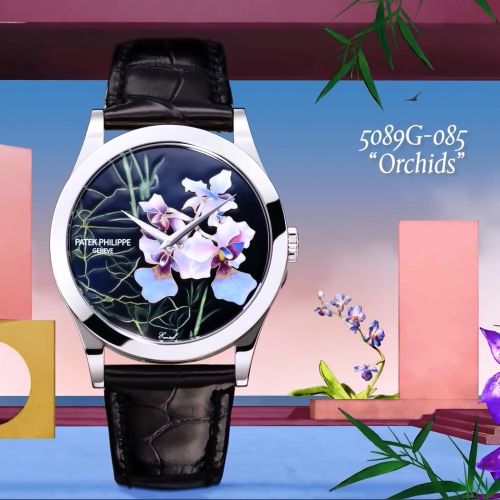 replica Patek Philippe - 5089G-085 Calatrava 5089 Whit e Gold / Orchids watch