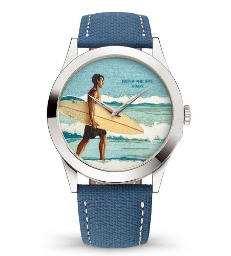 replica Patek Philippe - 5089G-129 Calatrava 5089G Morning on the Beach watch - Click Image to Close