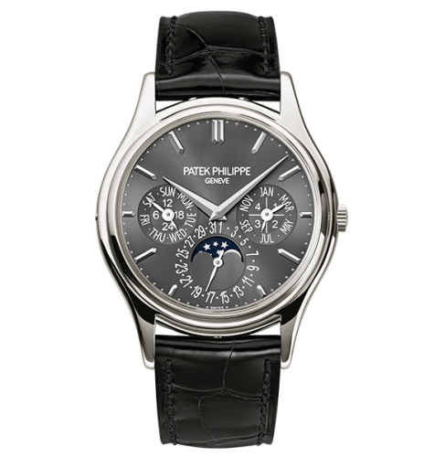 replica Patek Philippe - 5140P-017 Perpetual Calendar 5140 Platinum / Grey watch - Click Image to Close
