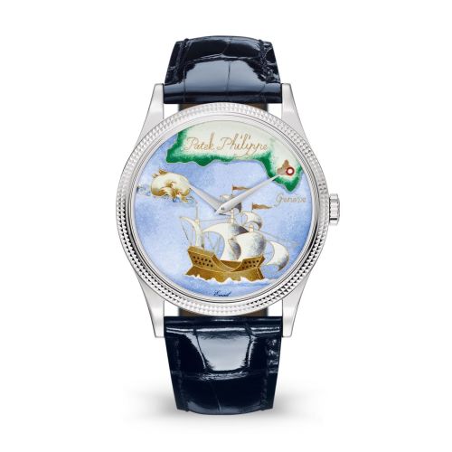 replica Patek Philippe - 5177G-012 Calatrava 5177G Italian Scenes / Chart of the Caribbean watch