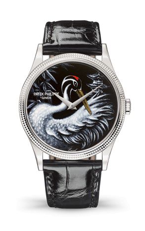 replica Patek Philippe - 5177G-033 Calatrava 5177 Red-Crowned Cranes watch