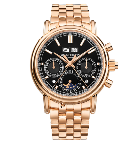 replica Patek Philippe - 5204/1R-001 Perpetual Calendar Split-Seconds Chronograph 5204 Rose Gold / Black / Bracelet watch