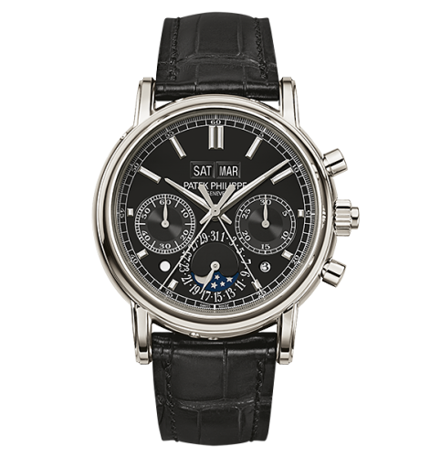 replica Patek Philippe - 5204P-011 Perpetual Calendar Split-Seconds Chronograph 5204 Platinum / Black watch