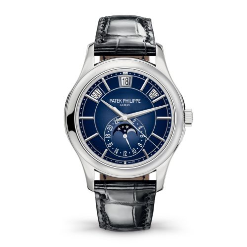 replica Patek Philippe - 5205G-013 Annual Calendar 5205 White Gold / Blue watch