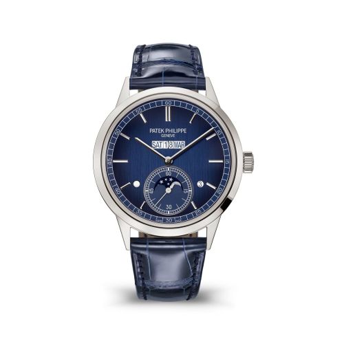 replica Patek Philippe - 5236P-001 Perpetual Calender 5236 Platinum / Blue watch - Click Image to Close