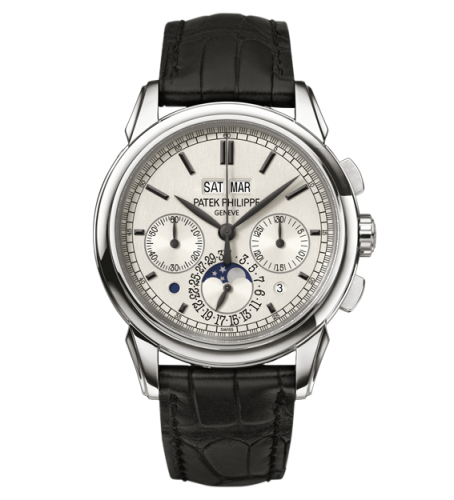 replica Patek Philippe - 5270G-001 Perpetual Calendar Chronograph 5270 White Gold / Silver watch - Click Image to Close