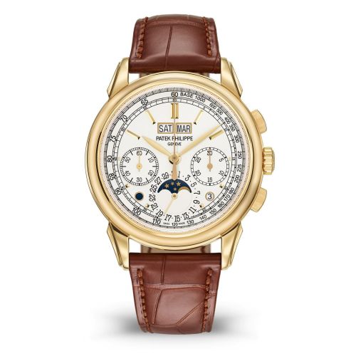 replica Patek Philippe - 5270J-001 Perpetual Calendar Chronograph 5270 Yellow Gold / Silver watch