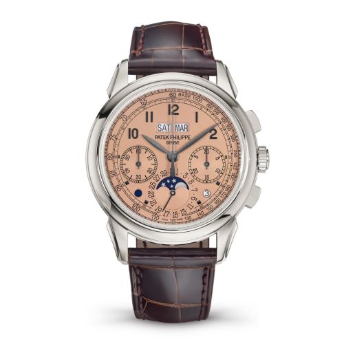 replica Patek Philippe - 5270P-001 Perpetual Calendar Chronograph 5270 Platinum / Salmon watch