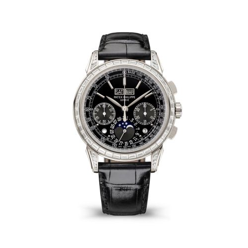 replica Patek Philippe - 5271P-010 Perpetual Calendar Chronograph 5271 Platinum / Black watch