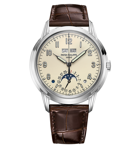 replica Patek Philippe - 5320G-001 Perpetual Calendar 5320 White Gold / Cream watch